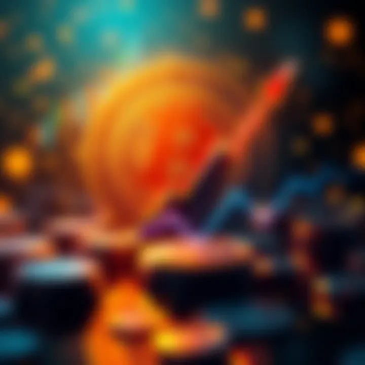 Graphic showing Solana's blockchain symbol with upward trend lines and transaction count surpassing other platforms