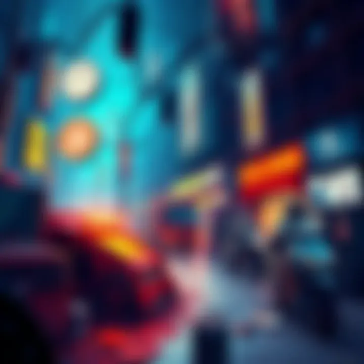 A digital illustration depicting a chaotic crypto scene with scams and rug pulls impacting Solana's reputation