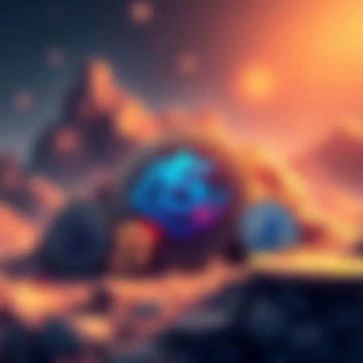 An illustration showing Solana's logo surrounded by Bitcoin and other cryptocurrency icons like Kaspa and Sui, symbolizing the competitive landscape of crypto.