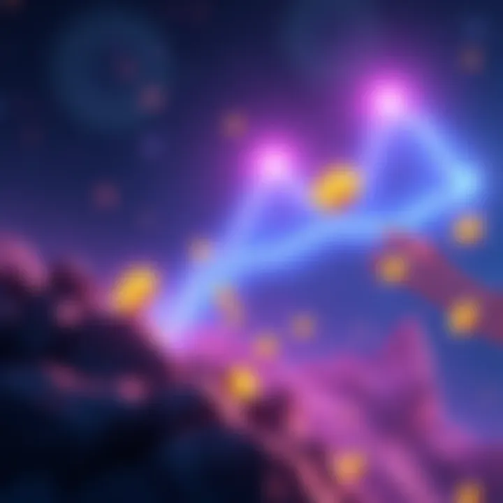 A graphic showing Solana's value dramatically rising with other cryptocurrencies lagging behind, symbolizing its market dominance.