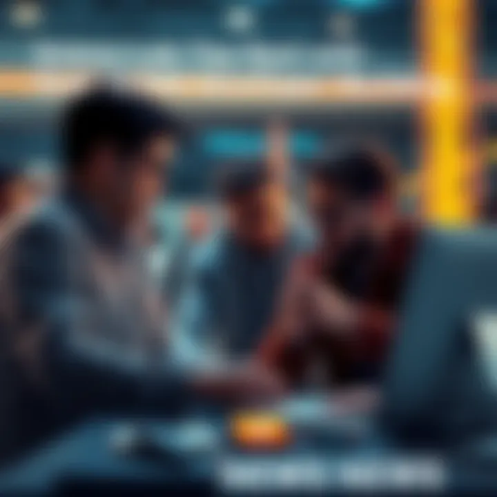 Solana Developers Gathering A group of developers collaborating on blockchain projects, symbolizing growth and innovation in Solana's community.