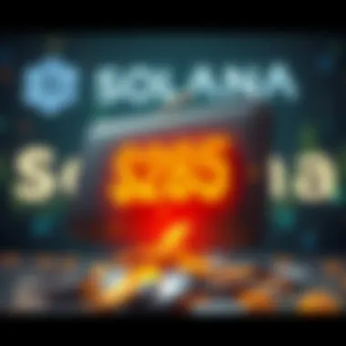Visual representation of $285 million being drained from a digital wallet, with Solana branding in the background