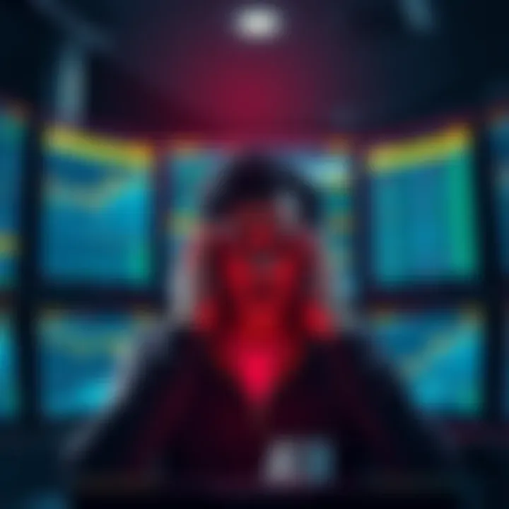 A person frustrated while using multiple screens to check prices on Solana decentralized exchanges.