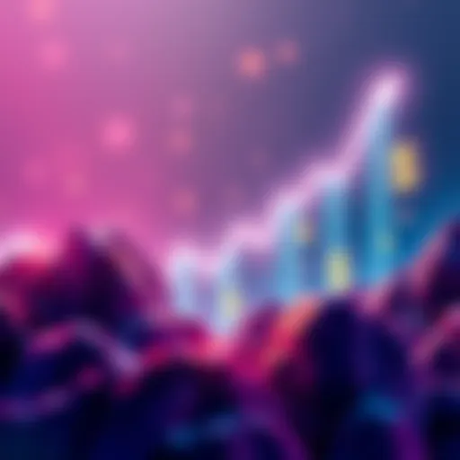 A graphic showing Solana's DEX volume surpassing Ethereum and others, with upward trends and dollar signs