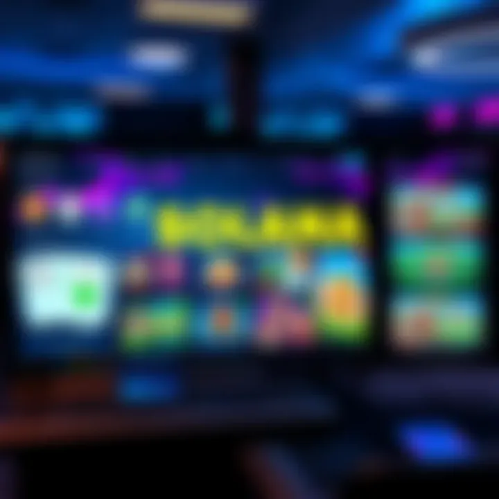 A collection of popular Solana gambling dapps on a digital screen, showing game options and user-friendly interfaces.