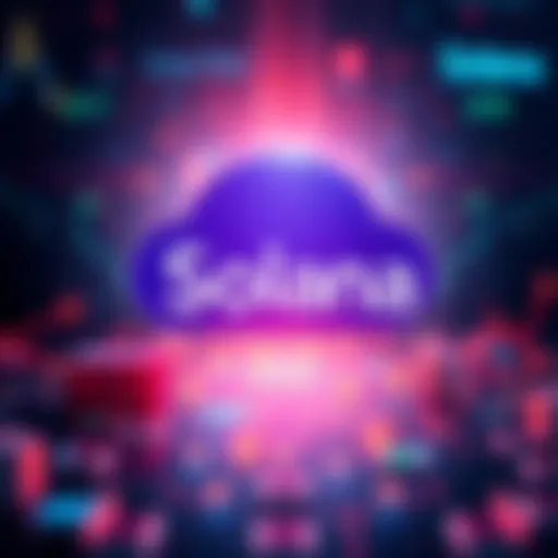 Logo of Solana and Google Cloud with a digital payment concept