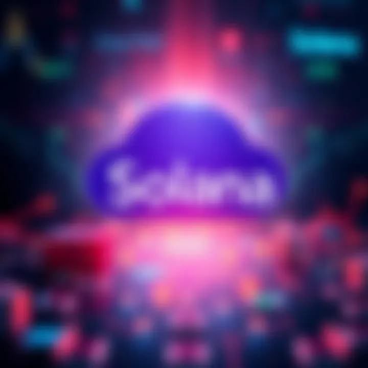 Logo of Solana and Google Cloud with a digital payment concept