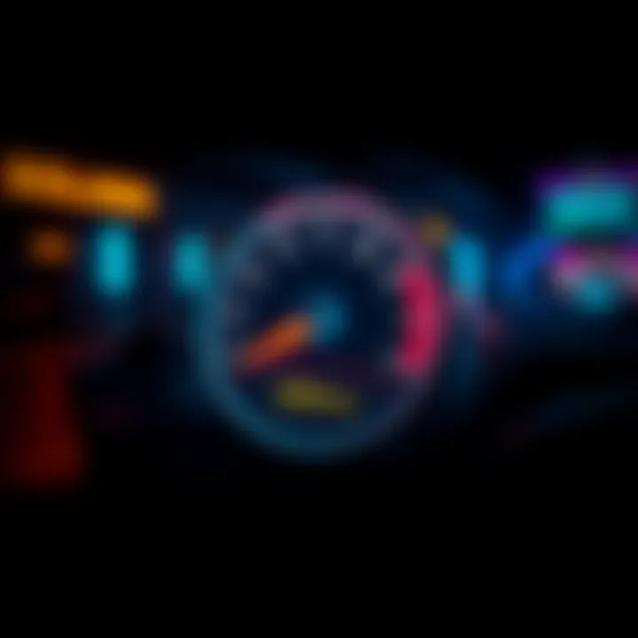 Solana logo showing a speedometer indicating improved transaction speed at 350ms