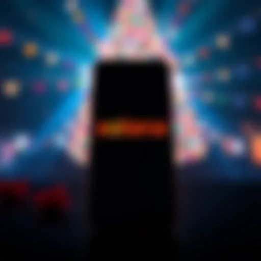 A smartphone displaying the Solana logo with a festive background indicating a pre-sale event for Solana Mobile owners