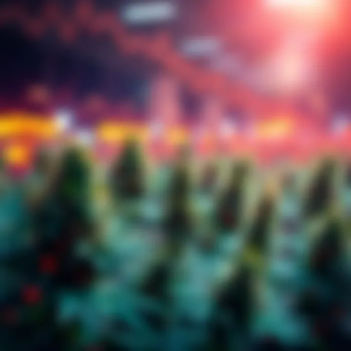 An abstract representation of rising Solana prices with vibrant colors symbolizing market excitement.