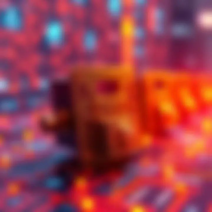 A visual representation of Solana's blockchain with security measures being tested against quantum computing risks, highlighting performance trade-offs.