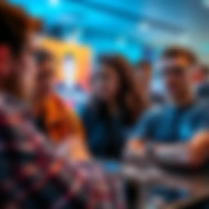 A group of worried Solana supporters discussing the drift protocol exploit at a crypto meetup