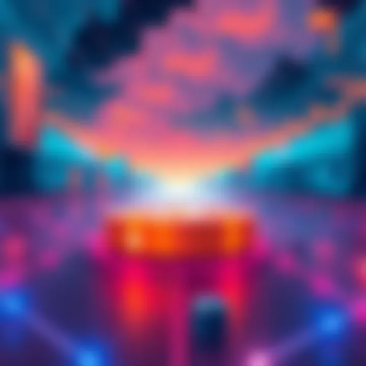 An illustration showing Solana's blockchain network working with USDC for payment transactions, emphasizing local transactions and open-source technology.