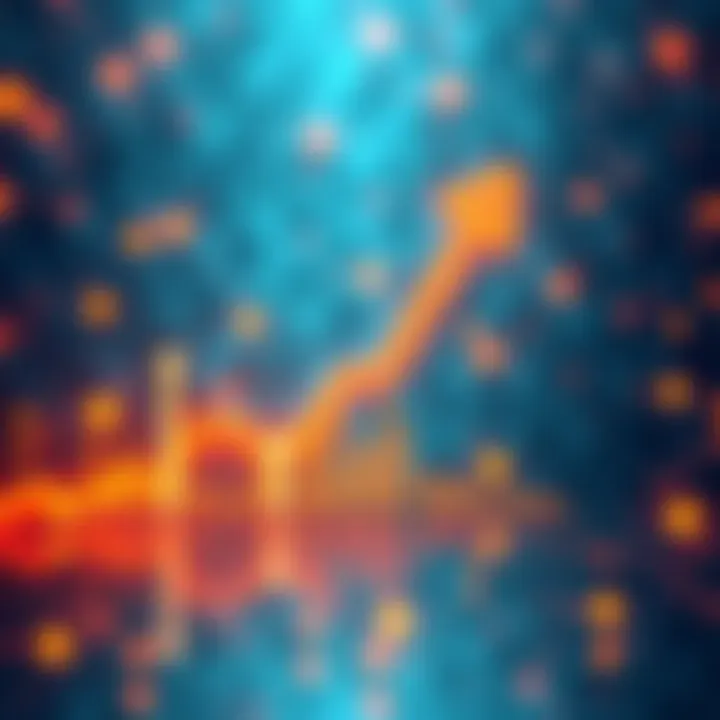 A graphic illustrating the decline of Solana validators, showing a downward trend with a blockchain background.