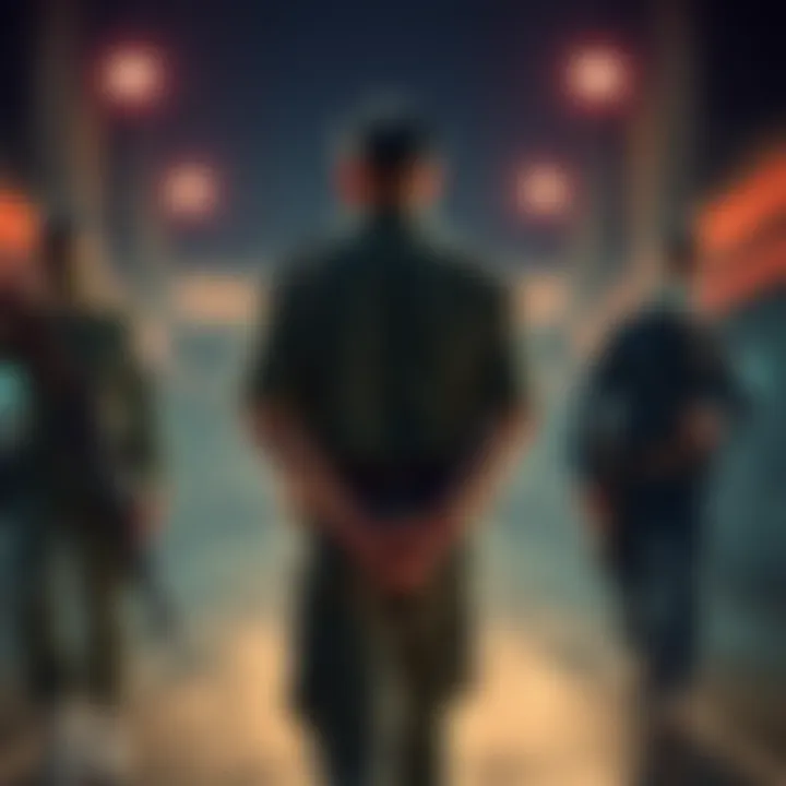 A soldier in handcuffs being led by law enforcement, symbolizing the arrest related to a betting scandal on Venezuelan politics.