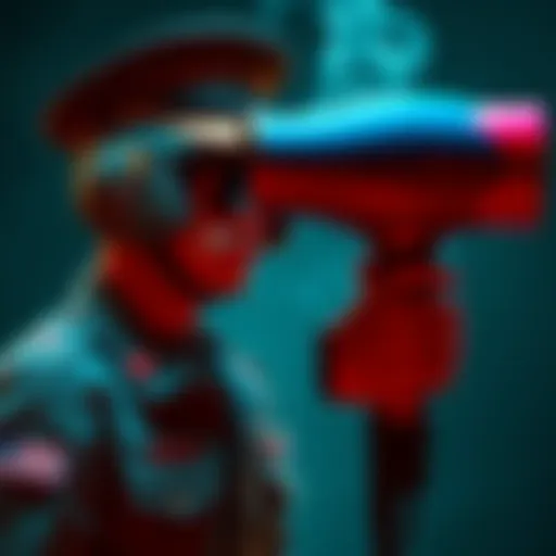 A soldier in a military uniform is shown alongside a hair dryer, symbolizing the recent scandal involving insider trading and weather manipulation for betting.