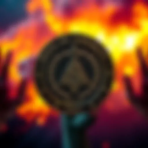 Visual of the Sons of Loyalty logo with a vibrant background representing community and loyalty in cryptocurrency
