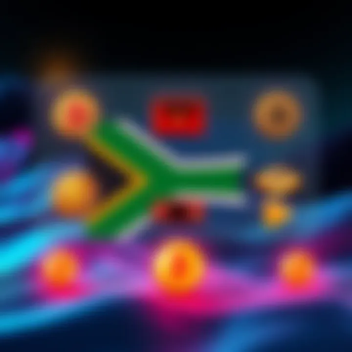 A graphic showing different non-KYC cryptocurrency methods in South Africa, featuring cold wallets and peer-to-peer connections.