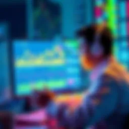 A person analyzing cryptocurrency charts on a computer, symbolizing new regulations in South Korea for institutional investors.