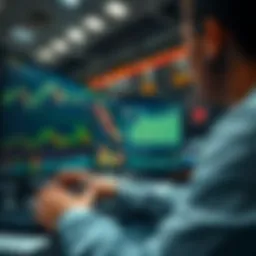 S&P 500 on Hyperliquid Platform A person analyzing S&P 500 index data on a Hyperliquid trading platform with charts and graphs on the screen