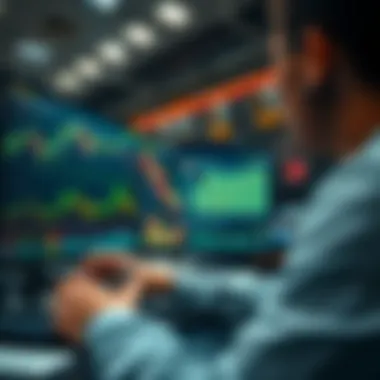 S&P 500 on Hyperliquid Platform A person analyzing S&P 500 index data on a Hyperliquid trading platform with charts and graphs on the screen