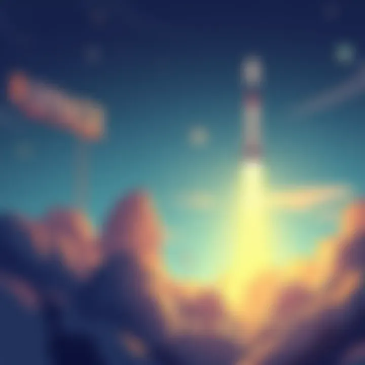 An illustration of a rocket and the $SPACECOIN logo, symbolizing the connection between the memecoin and SpaceX IPO.