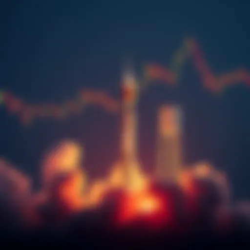 SpaceX IPO Announcement A SpaceX rocket with financial charts in the background, symbolizing the upcoming IPO announcement.