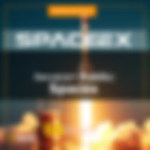 A graphic showing a rocket launching with the text 'Invest in SpaceX' and a BitMart logo, symbolizing the IPO opportunity for individual investors.