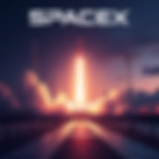 Rocket launch event featuring SpaceX and Solana branding with a futuristic backdrop