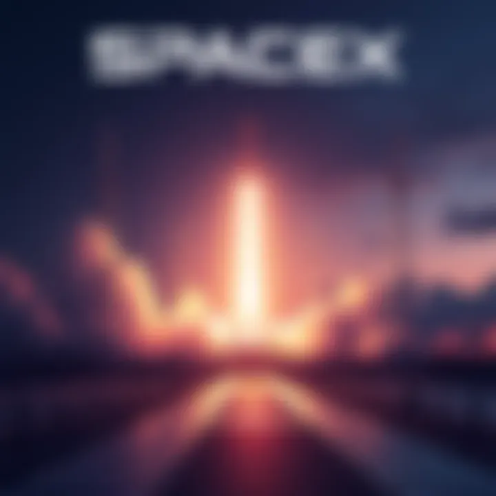 Rocket launch event featuring SpaceX and Solana branding with a futuristic backdrop