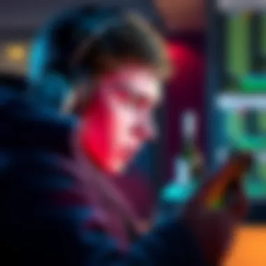 A person receiving spam calls on their phone after a Coinbase data breach, looking concerned and checking their caller ID.