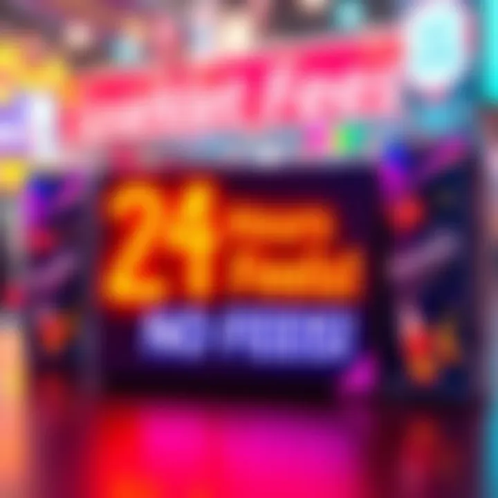A promotional banner showcasing Sparklet packages with a bright '24 Hours No Fees!' message and colorful graphics.