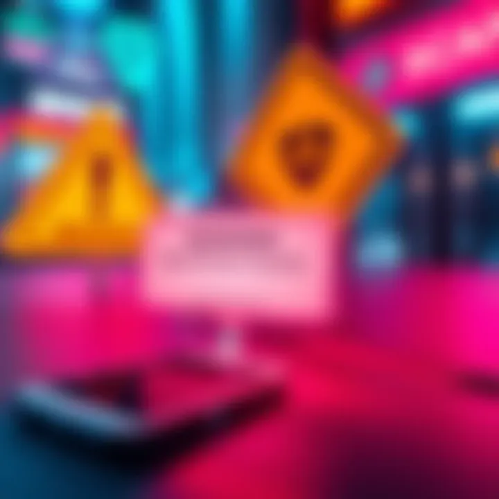 A warning message about a spoofing scam targeting Binance users, featuring a phone and a warning sign