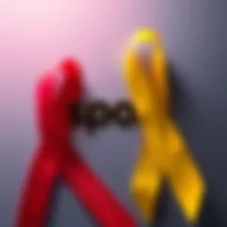 A visual representation showing Spoon's logo alongside an AIDS awareness ribbon, emphasizing the increased mentions of AIDS in recent discussions.