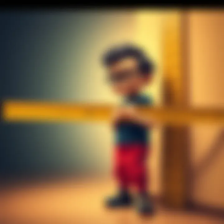 Spoonkid standing with a measuring tape, showing height and weight in the latest video