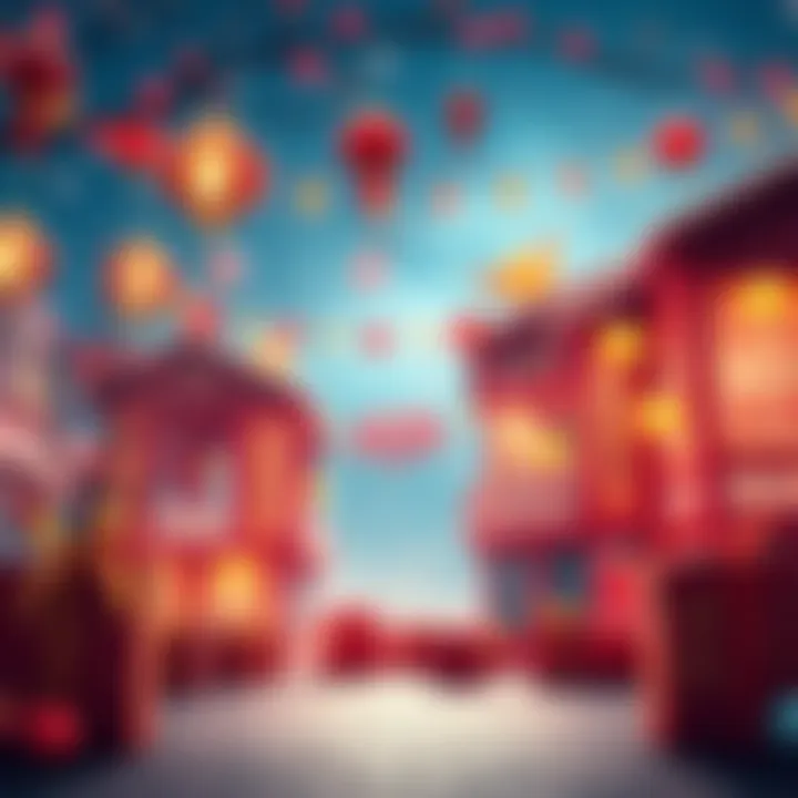 Colorful gifts and decorations for Spring Festival celebration