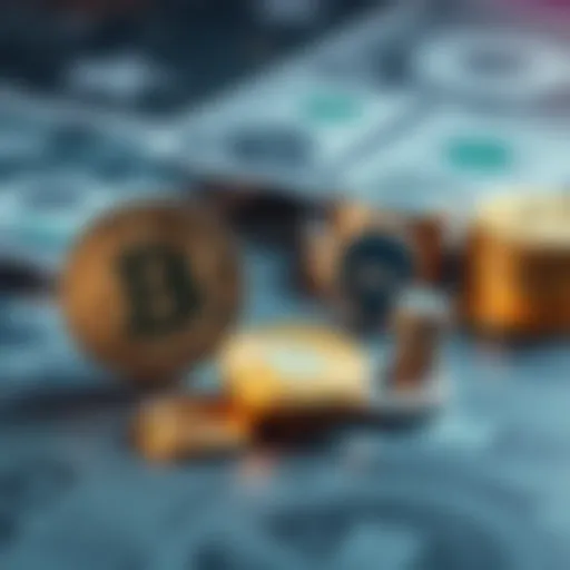 A graphic showing stable coins alongside traditional dollars and US treasuries, highlighting their connection and differences.