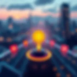 Illustration showing stablecoin icons connecting to the BNB Chain with arrows indicating instant transfer