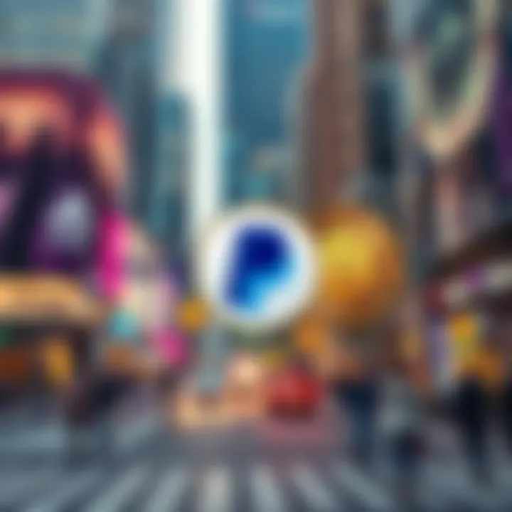 A visual representation of the stablecoin market's growth, featuring logos of Fidelity and PayPal intertwined with digital currency symbols, set against a backdrop of a bustling financial district.