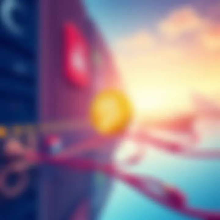 Stablecoin Payment Transfer An illustration showing a USDC stablecoin transfer from Dubai to Indonesia, highlighting digital currency moving across borders with modern technology.
