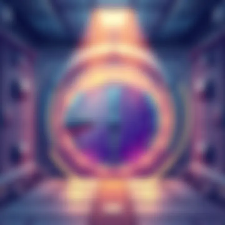 Visual representation of a stablecoin vault with time-locked deposits, showing factors influencing risk and transparency measures.
