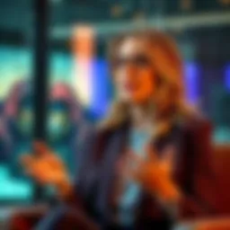 Staci Warden, CEO of the Algorand Foundation, speaking about blockchain's role in finance and humanitarian efforts