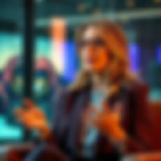 Staci Warden, CEO of the Algorand Foundation, speaking about blockchain's role in finance and humanitarian efforts