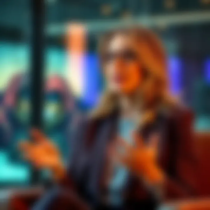 Staci Warden, CEO of the Algorand Foundation, speaking about blockchain's role in finance and humanitarian efforts