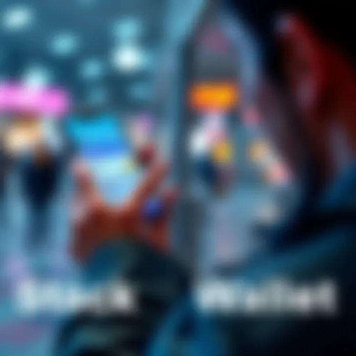 Stack Wallet Overview A person using Stack Wallet on a smartphone, showing its interface and features