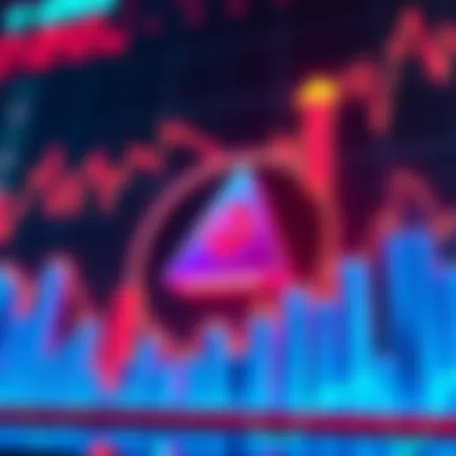 Stacks symbol surrounded by rising graphs representing its performance in the crypto market
