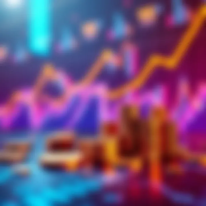 Visual representation of cryptocurrency staking with a focus on 15% returns, featuring abstract coin graphics and upward trends in digital finance