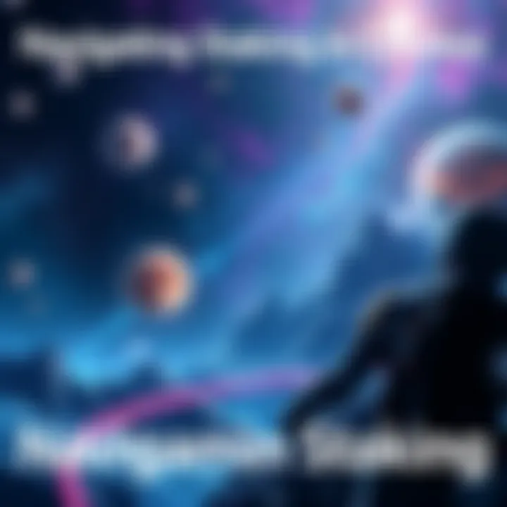 A visual guide explaining staking, rewards, and validator roles in the Cosmos community