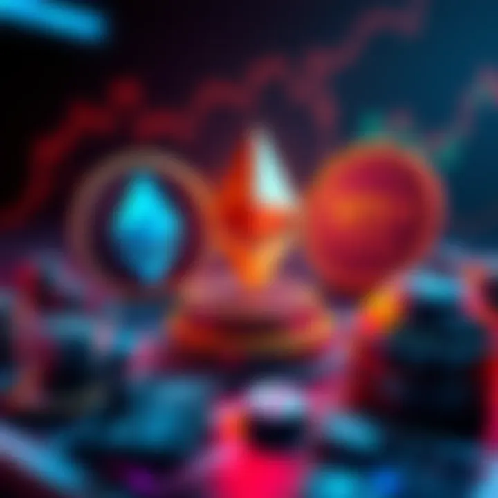 Visual representation of various Ethereum staking options, showcasing Ledger Live and other platforms with a digital currency theme.