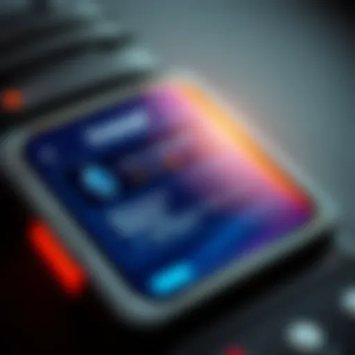 A close-up of a Trezor wallet displaying Ethereum staking options on its screen